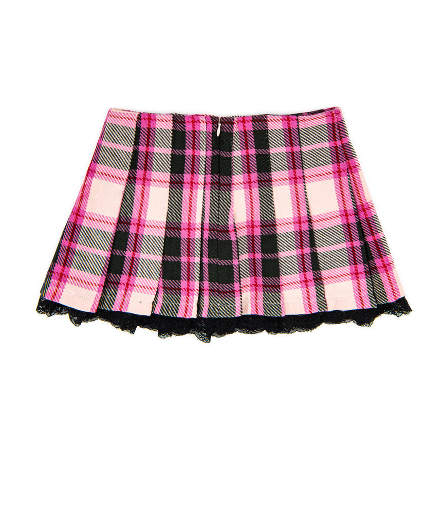 Katie J NYC Girls Elicia Pink Plaid Skirt Girls Casual Bottoms Katie J NYC   