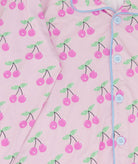 Tweenstyle Girls Bamboo Long Lounge Set Pink Cherries Accessories Sparkle by Stoopher