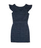By Debra Girls Milly Navy Boucle Flutter Sleeve Sheath Dress Girls Special Dresses By Debra Navy Y/XS (6X)