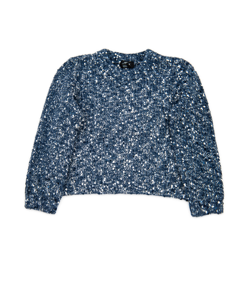 FBZ Girls Blue Confetti Sweater Girls Casual Tops FBZ Flowers By Zoe   