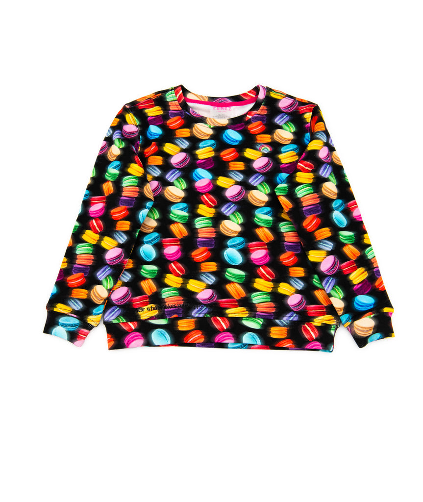 Terez Girls Rainbow Macaroons Classic Crew Girls Casual Tops Terez   