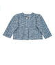 By Debra Girls Jackie Navy Plaid Jacket Girls Special Tops By Debra Plaid Y/XS (6X)