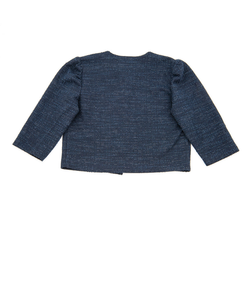 By Debra Girls Navy Boucle Jacket Girls Special Tops By Debra   