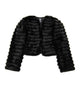FBZ Girls Fancy Faux Fur Jacket Distressed/seasonal girls FBZ Flowers By Zoe Black Y/6
