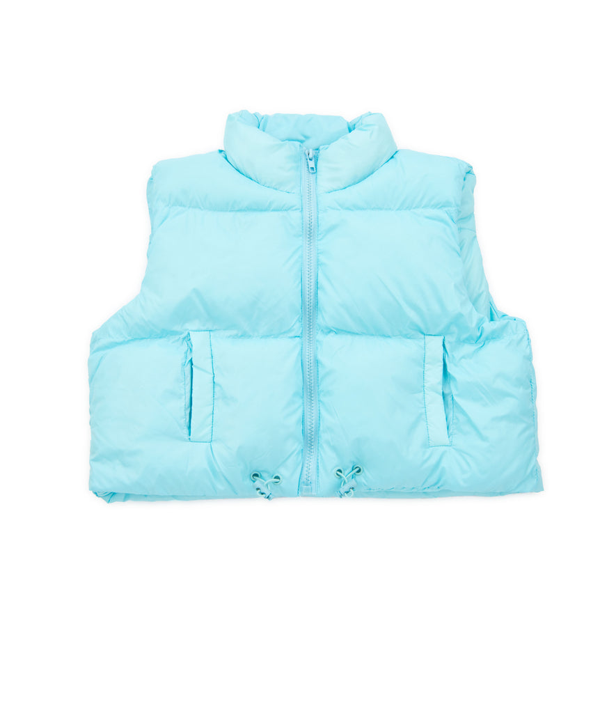 Love Daisy Girls Puffer Vest Girls Casual Tops Love Daisy Blue Y/S (7/8) 