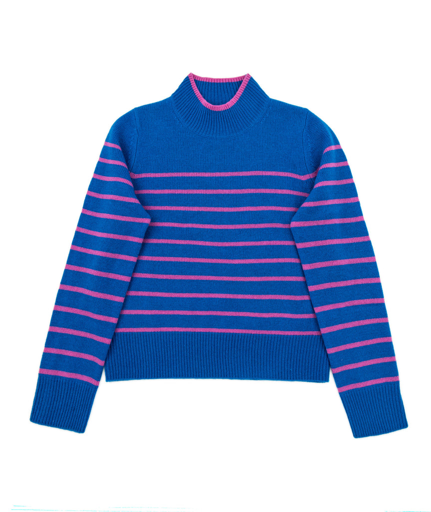 Tami Blue Striped Sweater Women Womens Casual Tops Frankie's Exclusives   