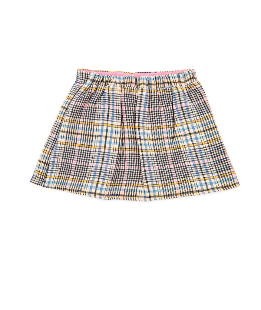 Design History Girls Little Blue Pink Plaid Skirt Girls Casual Bottoms Design History Girls   