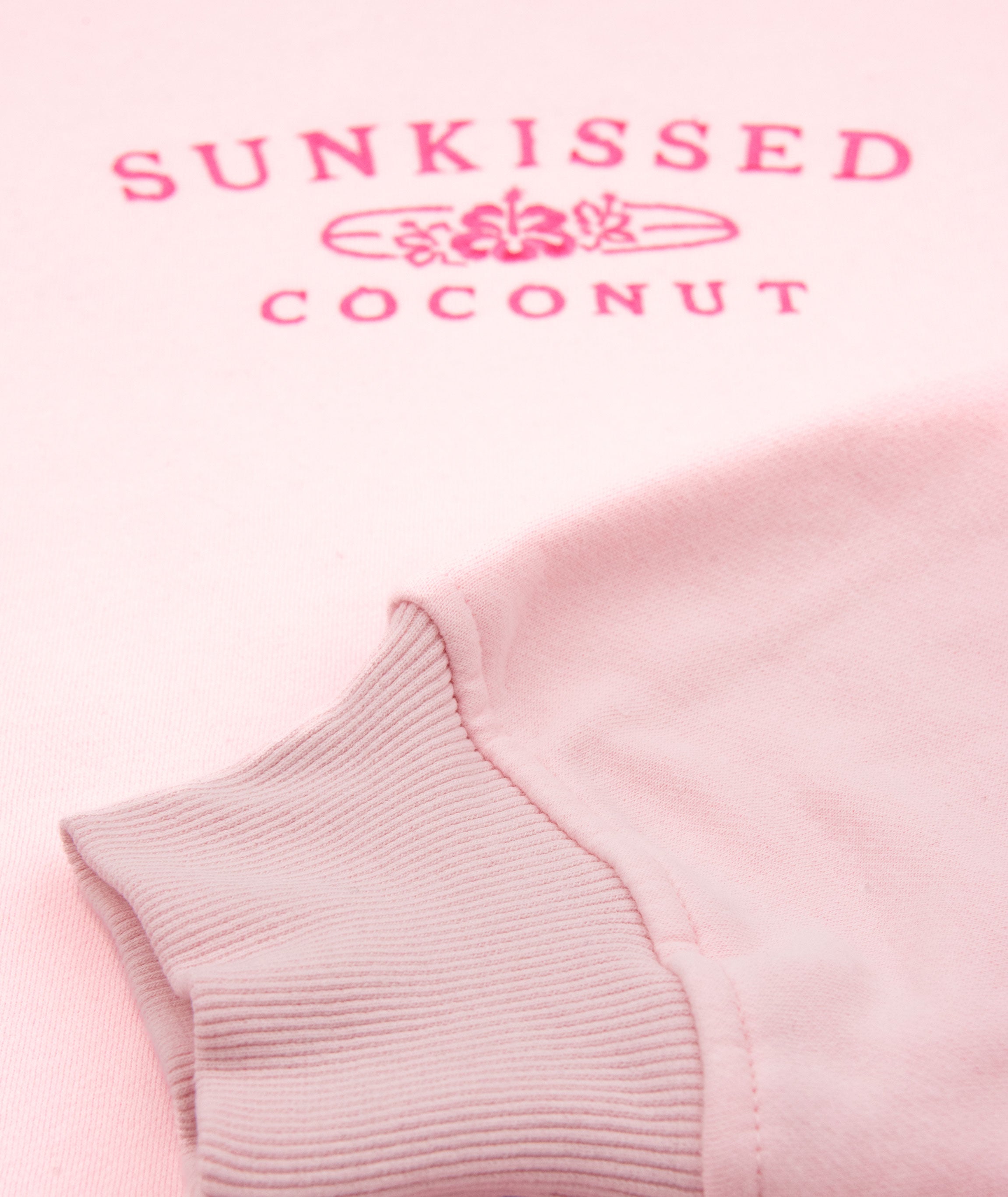 Sunkissed Coconut Juniors Embroidered Logo Sweatshirt Womens Casual Tops Sunkissed Coconut