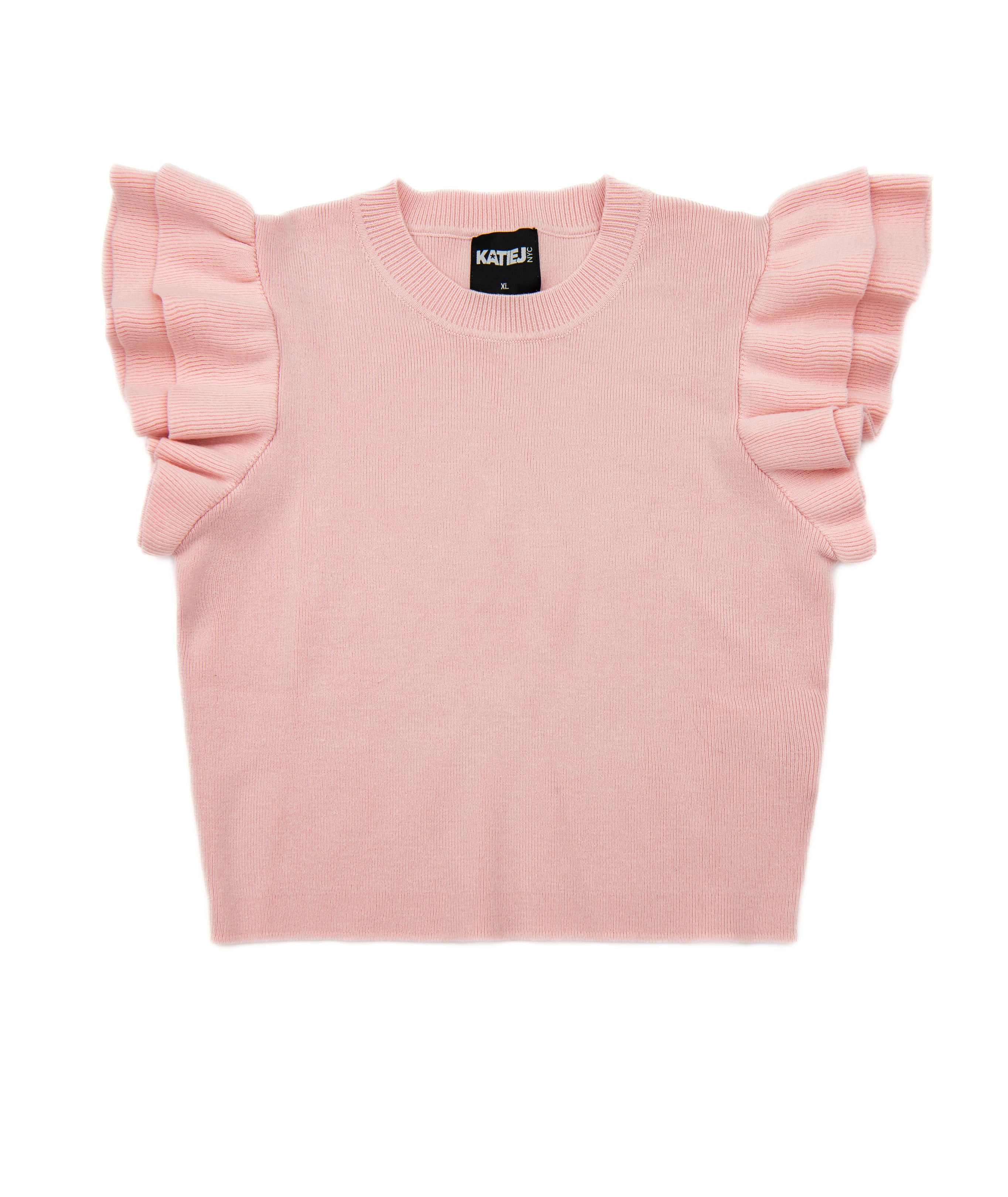 Katie J NYC Girls Short Sleeve Isla Top Girls Casual Tops Katie J NYC Light Pink Y/S (7/8) 