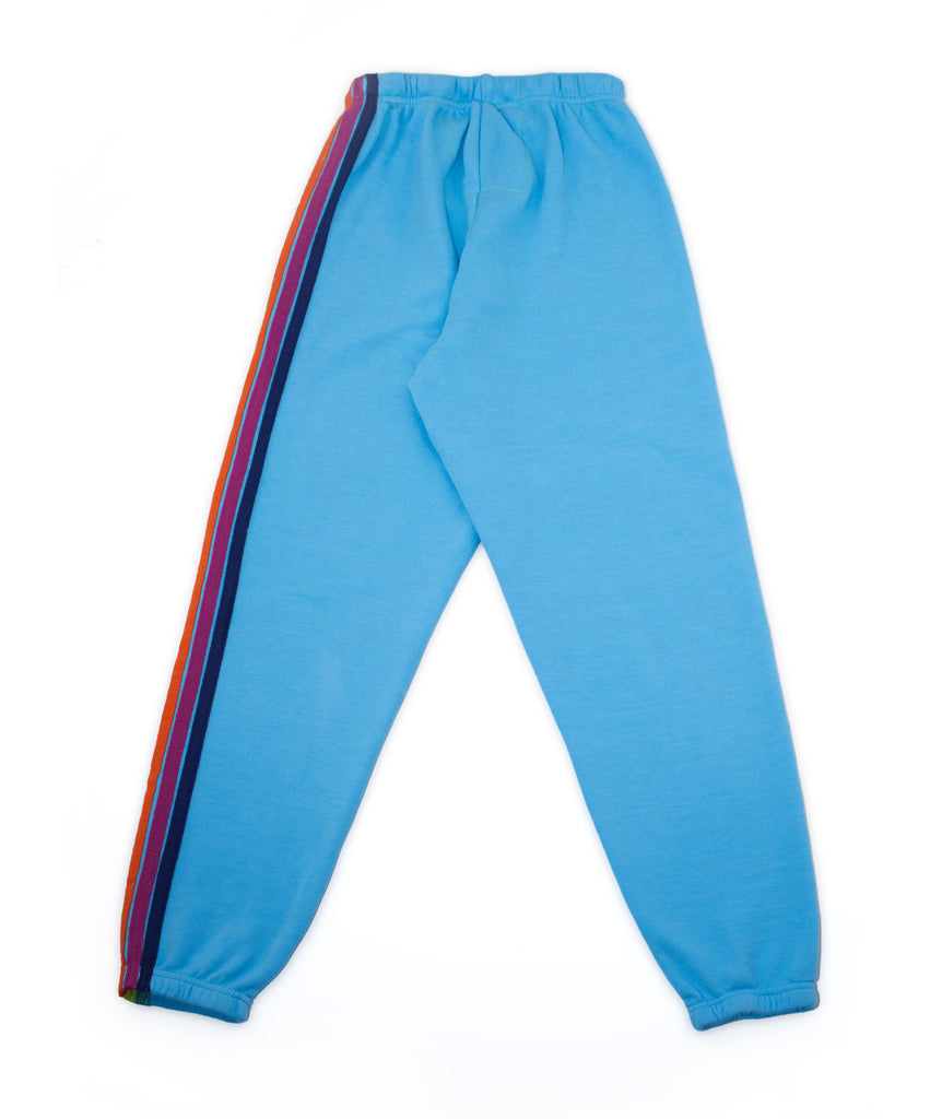 Aviator Nation Women 5 Stripe Sweatpants Sky/Rainbow Womens Casual Bottoms Aviator Nation   