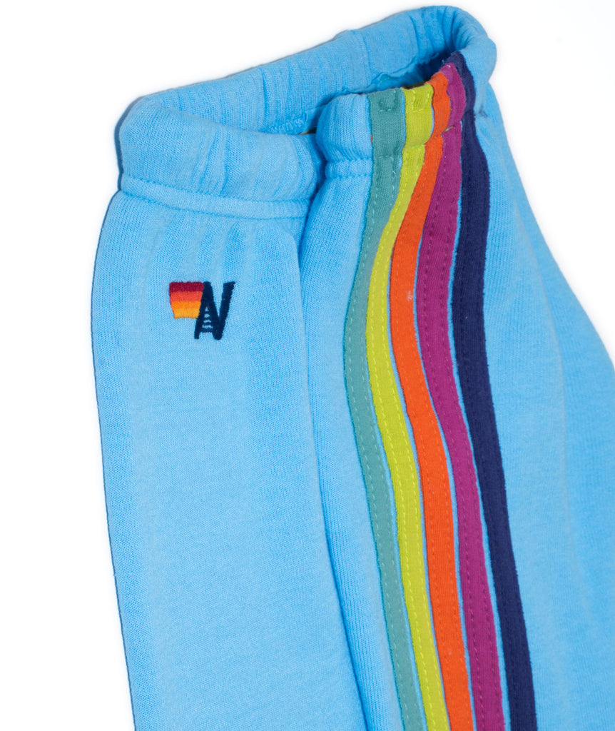 Aviator Nation Women 5 Stripe Sweatpants Sky/Rainbow Womens Casual Bottoms Aviator Nation   