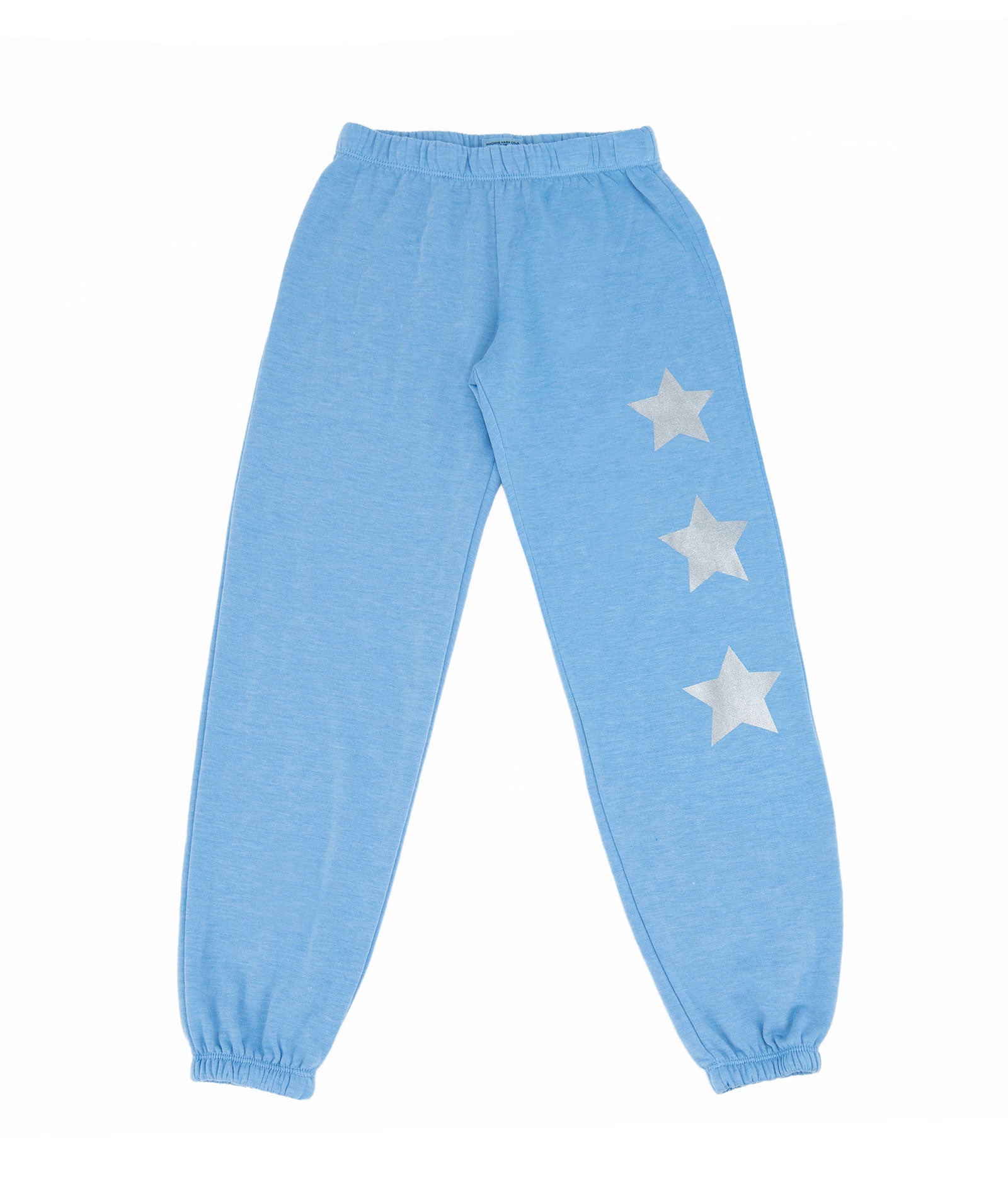 Firehouse Girls Silver Star Trio Sweatpants Girls Casual Bottoms Firehouse Ice Blue Y/S (7/8)