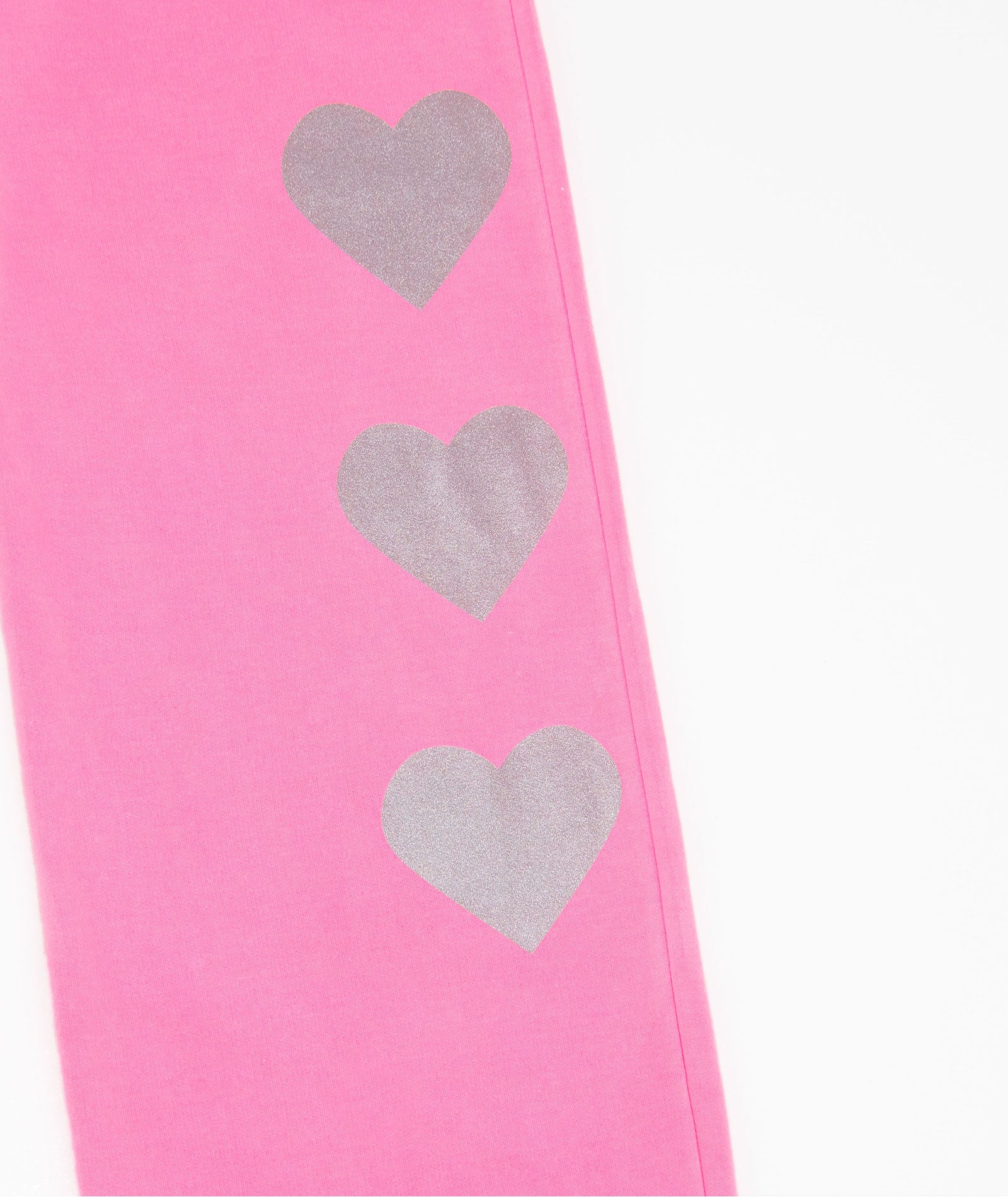 Firehouse Girls Silver Heart Trio Wide Leg Sweatpants Girls Casual Bottoms Firehouse