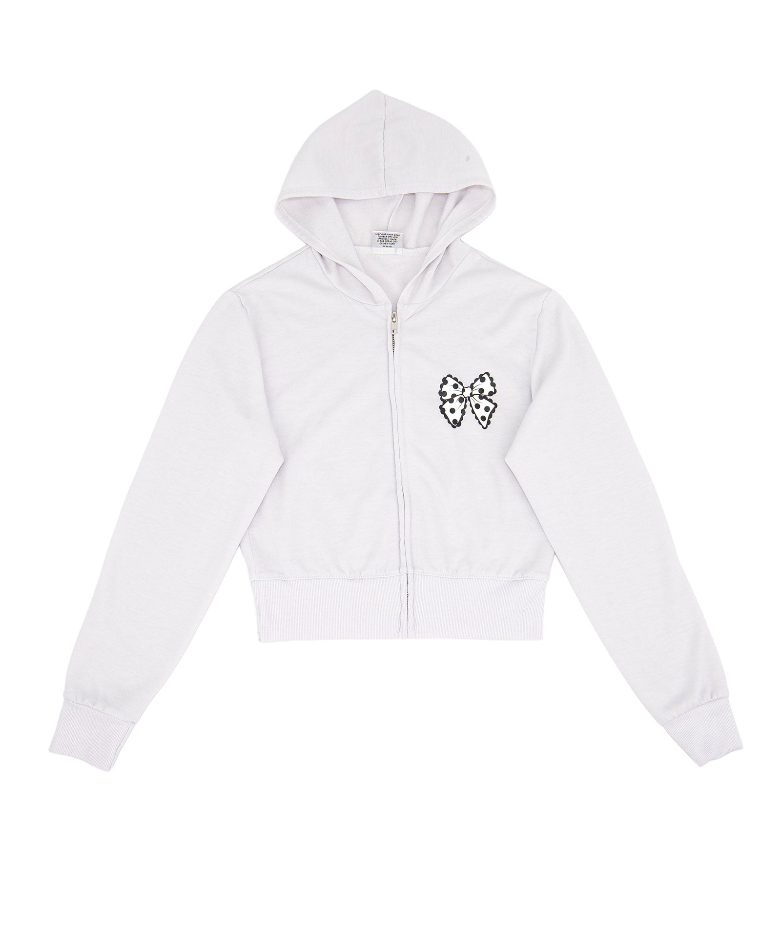 Firehouse Girls Polka Dot Bow Zip Hoodie Clay Girls Casual Tops Firehouse Clay Y/S (7/8)