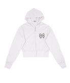 Firehouse Girls Polka Dot Bow Zip Hoodie Clay Girls Casual Tops Firehouse Clay Y/S (7/8)