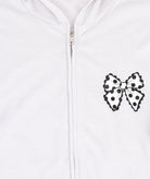Firehouse Girls Polka Dot Bow Zip Hoodie Clay Girls Casual Tops Firehouse