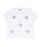 Firehouse Girls Silver Star Toss Tee Girls Casual Tops Firehouse White Y/S (7/8)