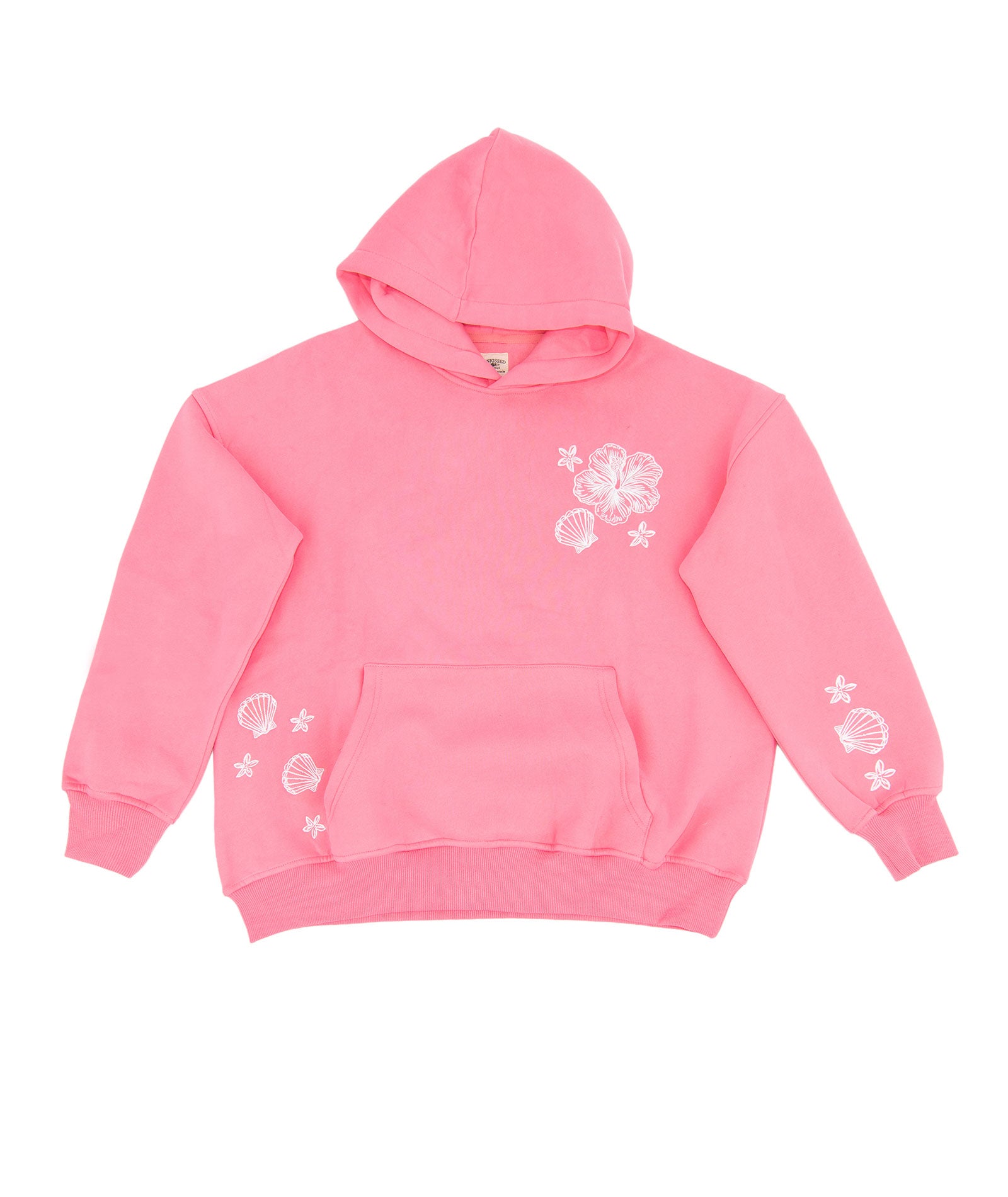 Sunkissed Coconut Juniors Hibiscus Pink Tropical Hoodie Womens Casual Tops Sunkissed Coconut Hibiscus Pink Juniors/Women XS