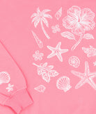 Sunkissed Coconut Juniors Hibiscus Pink Tropical Hoodie Womens Casual Tops Sunkissed Coconut