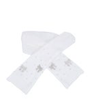 Bari Lynn Pearl and Crystal Bow Scarf Accessories Bari Lynn White