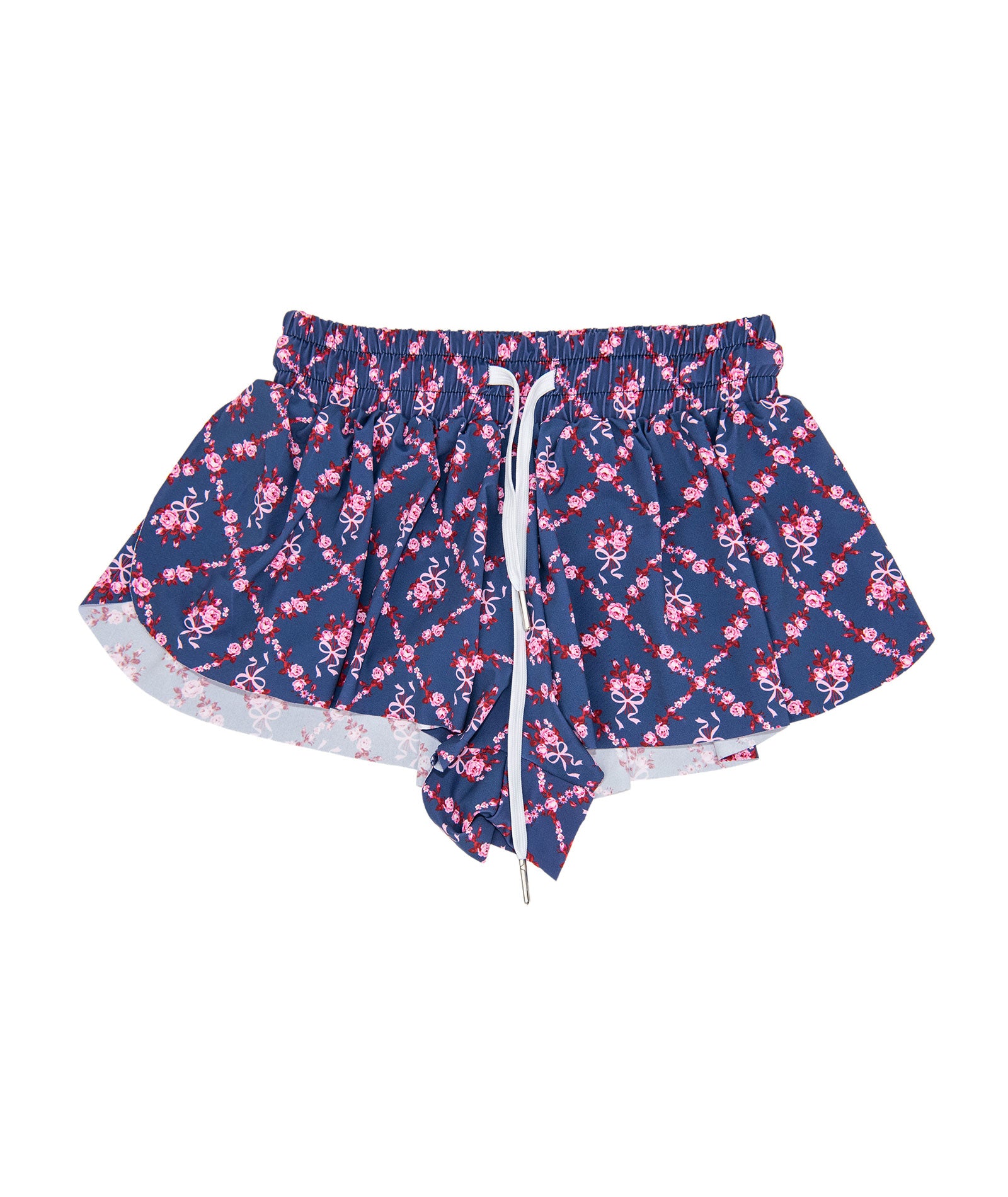 Katie J NYC Girls Sailboat Trellis Farrah Shorts Girls Casual Bottoms Katie J NYC Floral Y/S (7/8)