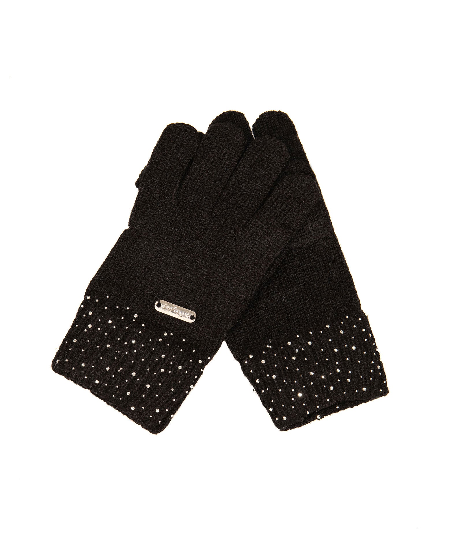 Pearl and Crystal Winter Gloves Women Accessories Bari Lynn Black Juniors/Women One Size Fits Most