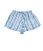 FBZ Girls Blue Stripe Floral Butterfly Shorts Girls Casual Bottoms FBZ Flowers By Zoe Floral Y/6