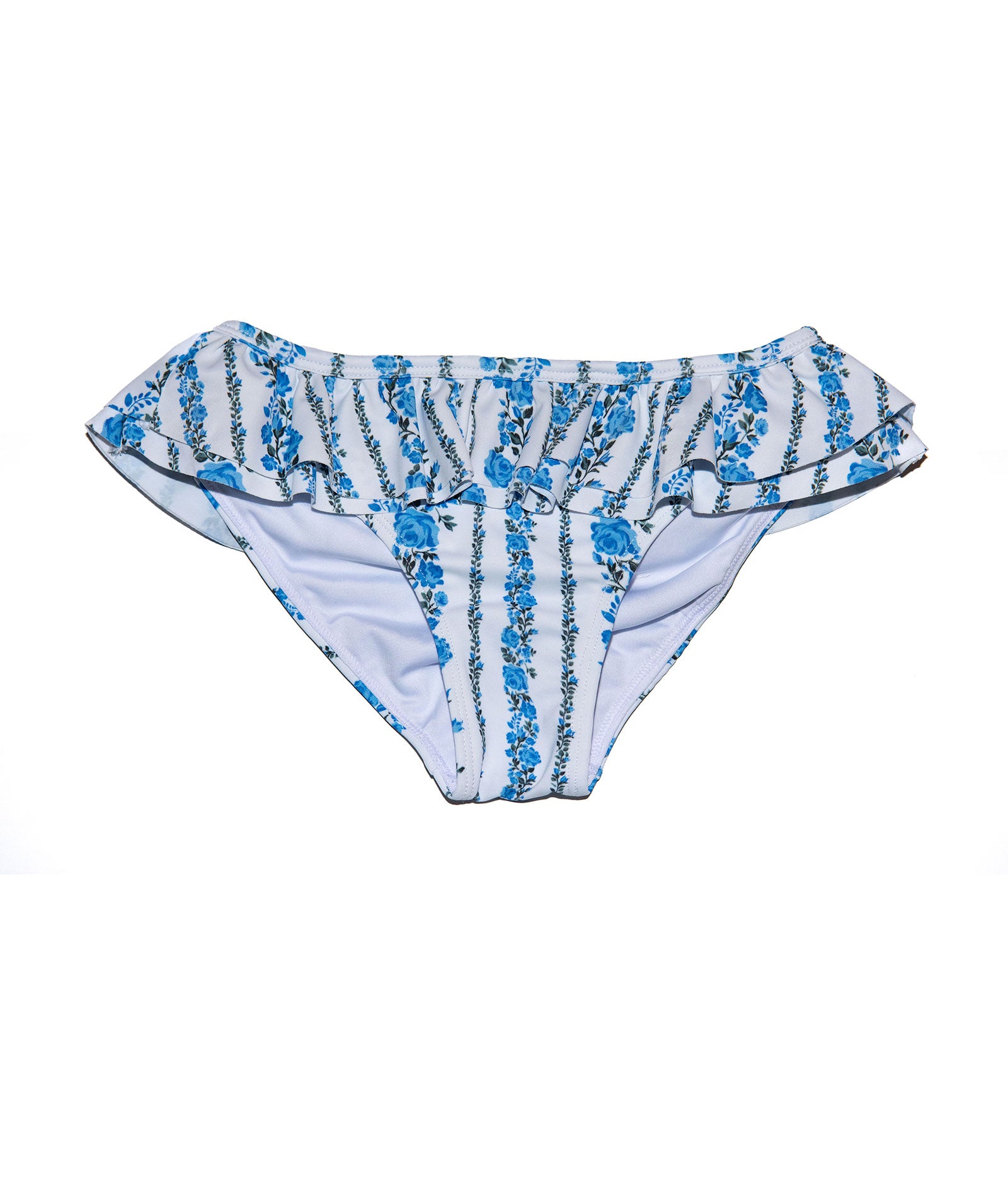 FBZ Girls Blue Stripe Floral Ruffle Bikini Accessories FBZ Flowers By Zoe