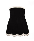 8apart Women Nailah Scallop Tube Dress Womens Casual Dresses 8apart Black Juniors/Women S