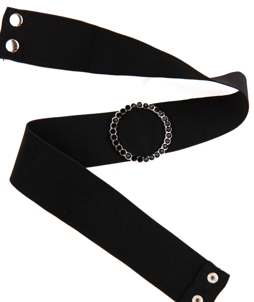By Debra Girls Black/Black Stretch Belt Accessories By Debra   