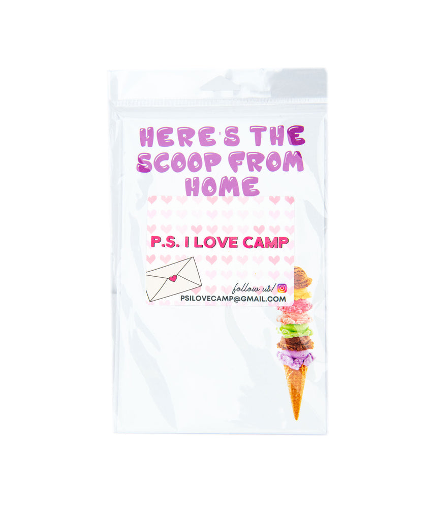 P.S. I Love Camp Pack of 8 Cards Scoop From Home Camp P.S. I Love Camp   