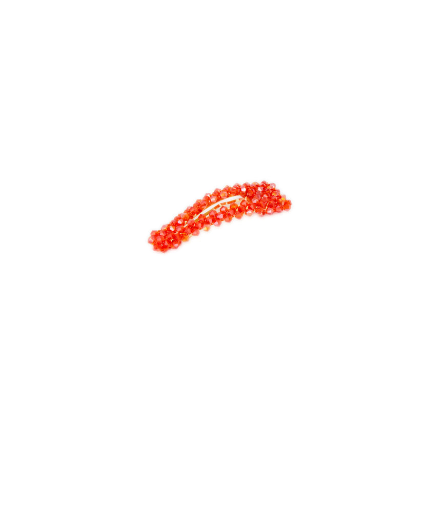 Beaded Barrettes Accessories Frankie's Exclusives Red  