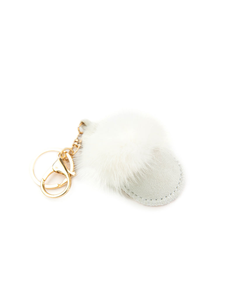 Ugg Slipper Key Chain Accessories Frankie's Exclusives White  