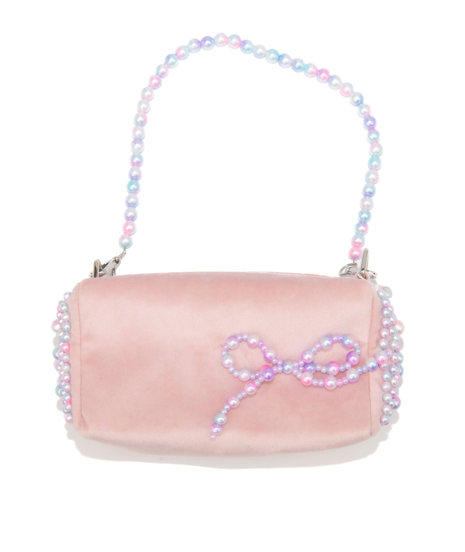 Bari Lynn Bag Velvet With Pearl Bow