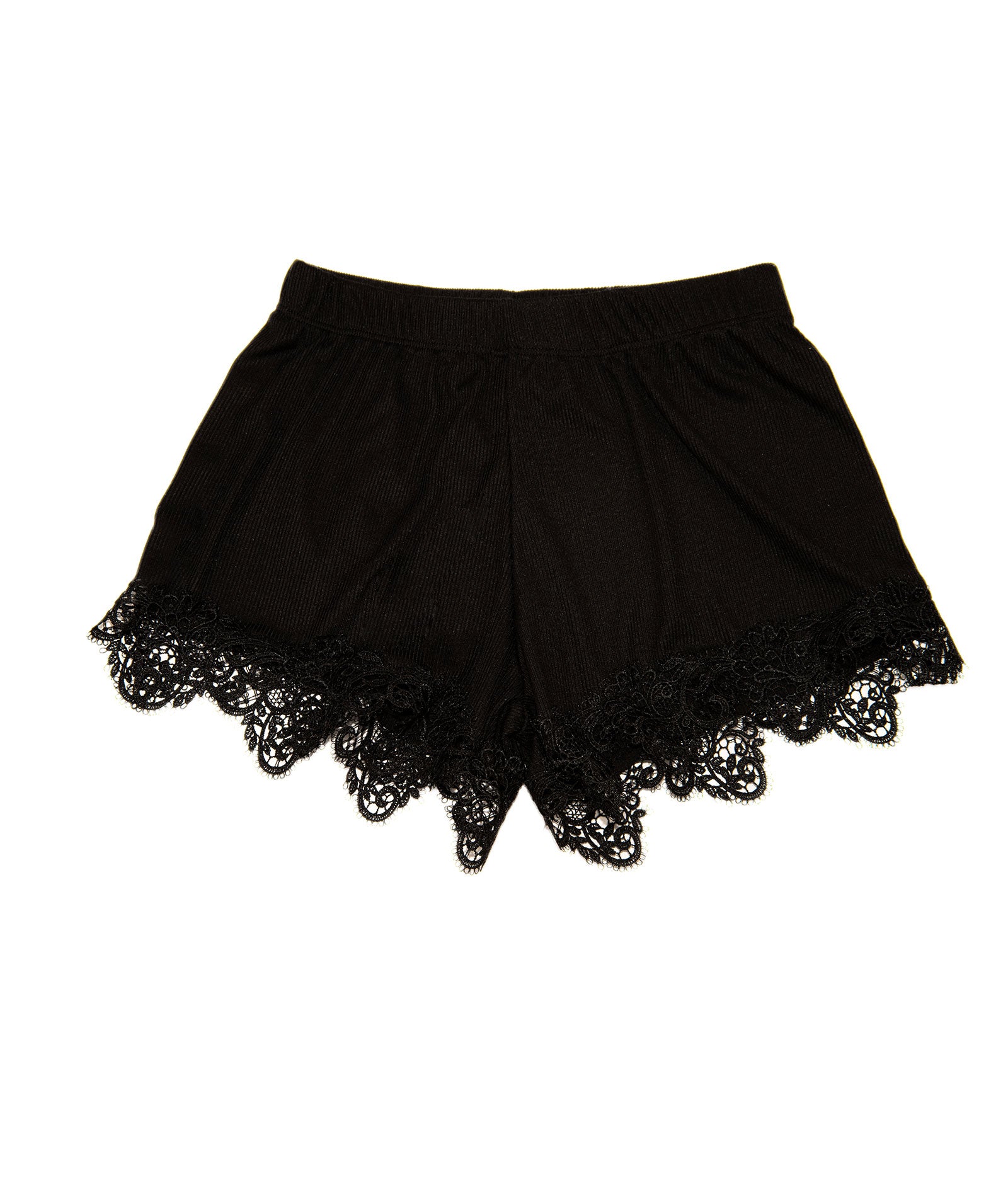 Cheryl Creations Girls Miley Lace Bottom Shorts Girls Casual Bottoms Cheryl Creations Black Y/S (7/8)