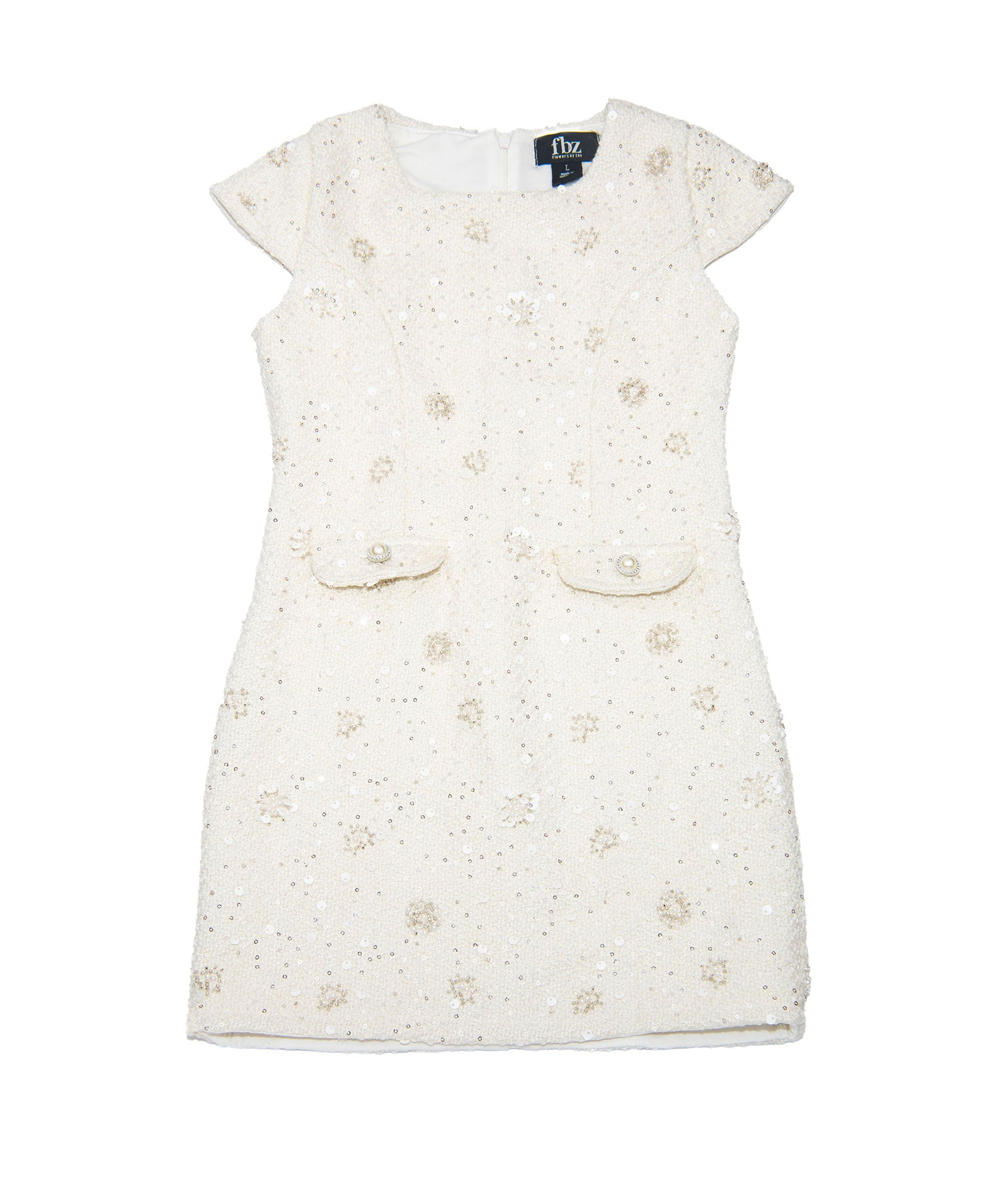 FBZ Girls Dree Tweed Sequin Dress