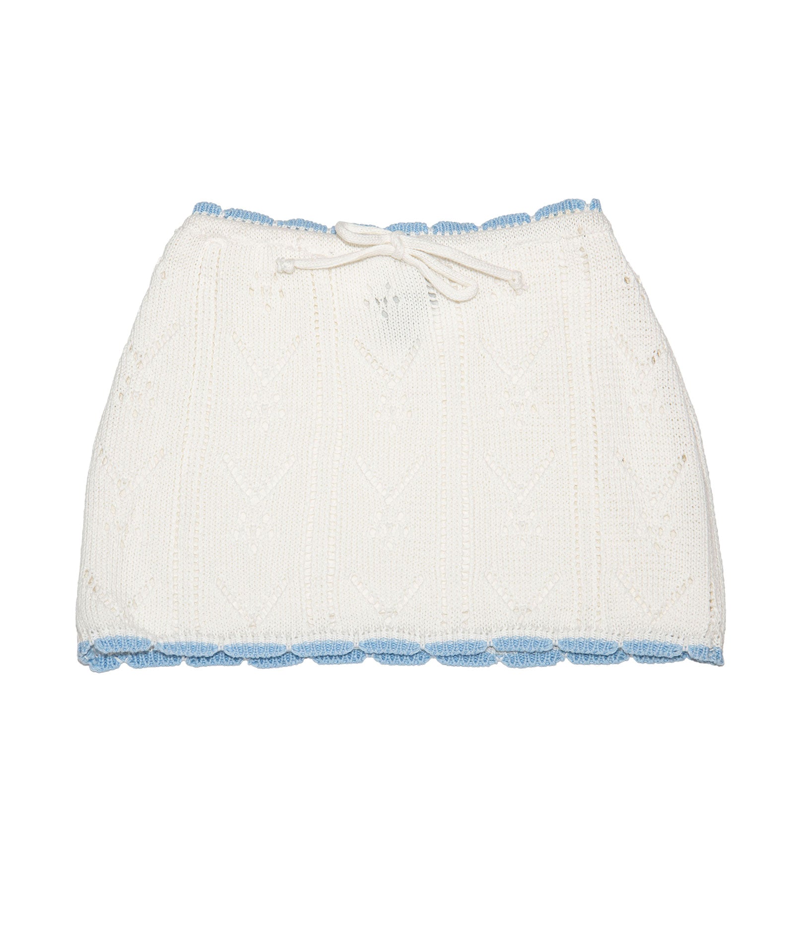FBZ Girls Calista Knit Blue Heart Skirt Distressed/seasonal girls FBZ Flowers By Zoe White Y/S (7/8)