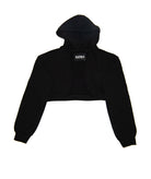 Katie J NYC Girls Tristan Shrug Hoodie Sweatshirt Girls Casual Tops Katie J NYC Black Y/S (7/8)