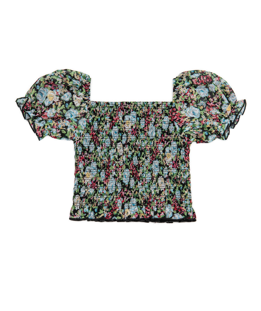 Katie J NYC Girls Beaded Floral Sheer Marlee Top Girls Special Tops Katie J NYC   