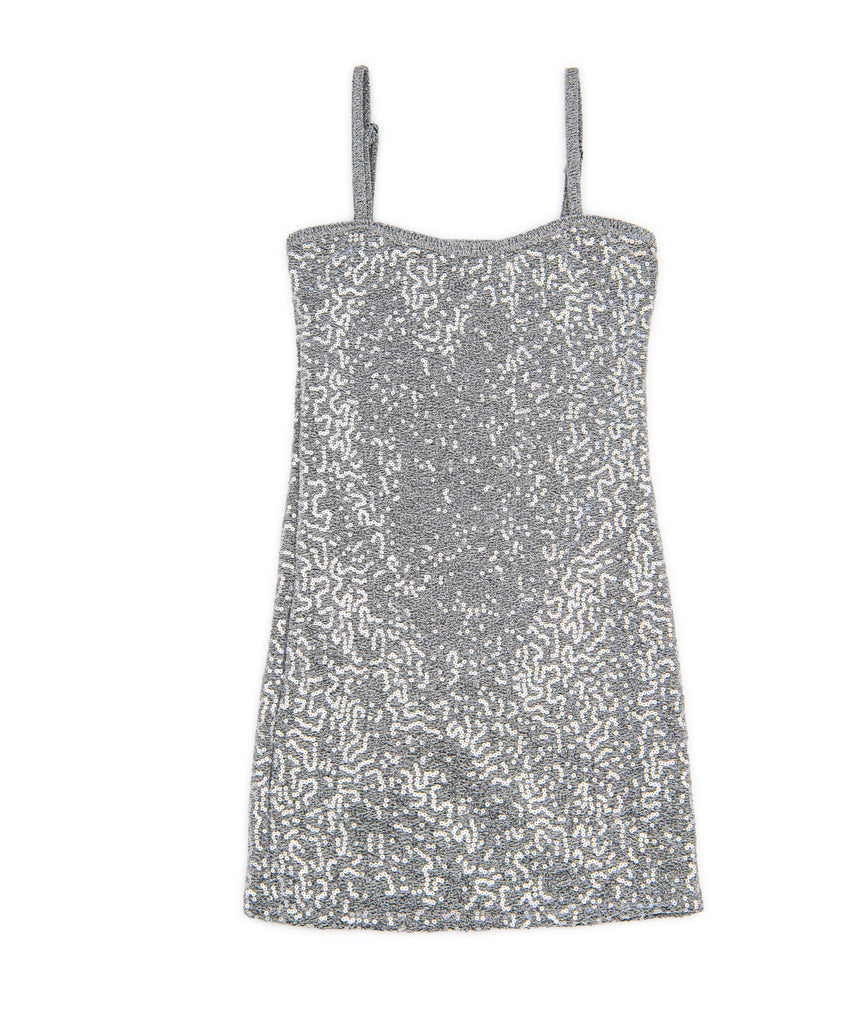 Cheryl Creations Girls Cammie Sequin Dress Girls Special Dresses Cheryl Creations Silver Y/S (7/8) 