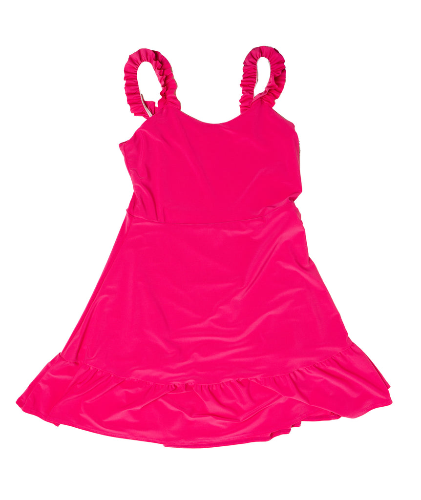 Cheryl Creations Girls Heidi Ruffle Tank Skater Dress Girls Special Dresses Cheryl Creations Pink Y/S (7/8) 