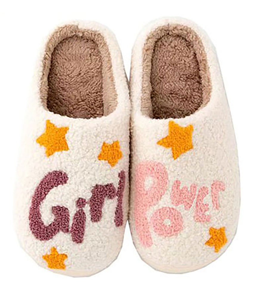 Girl Power Comfy Slippers Accessories Frankie's Exclusives   