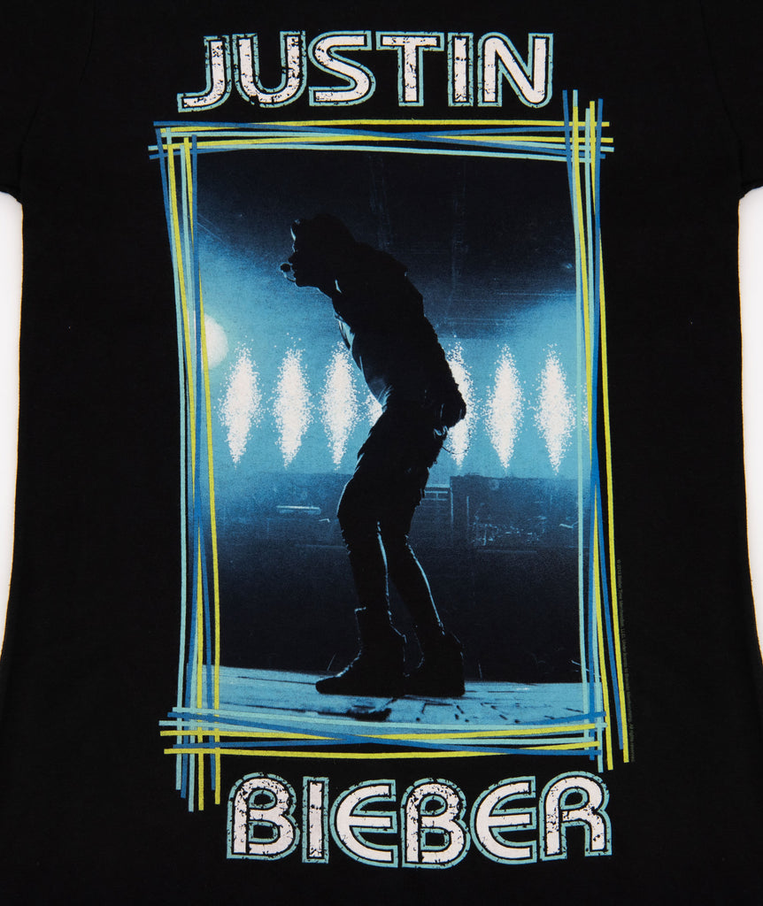 Justin Bieber Blue Live Photo Tee Distressed/seasonal womens Frankie's Exclusives   