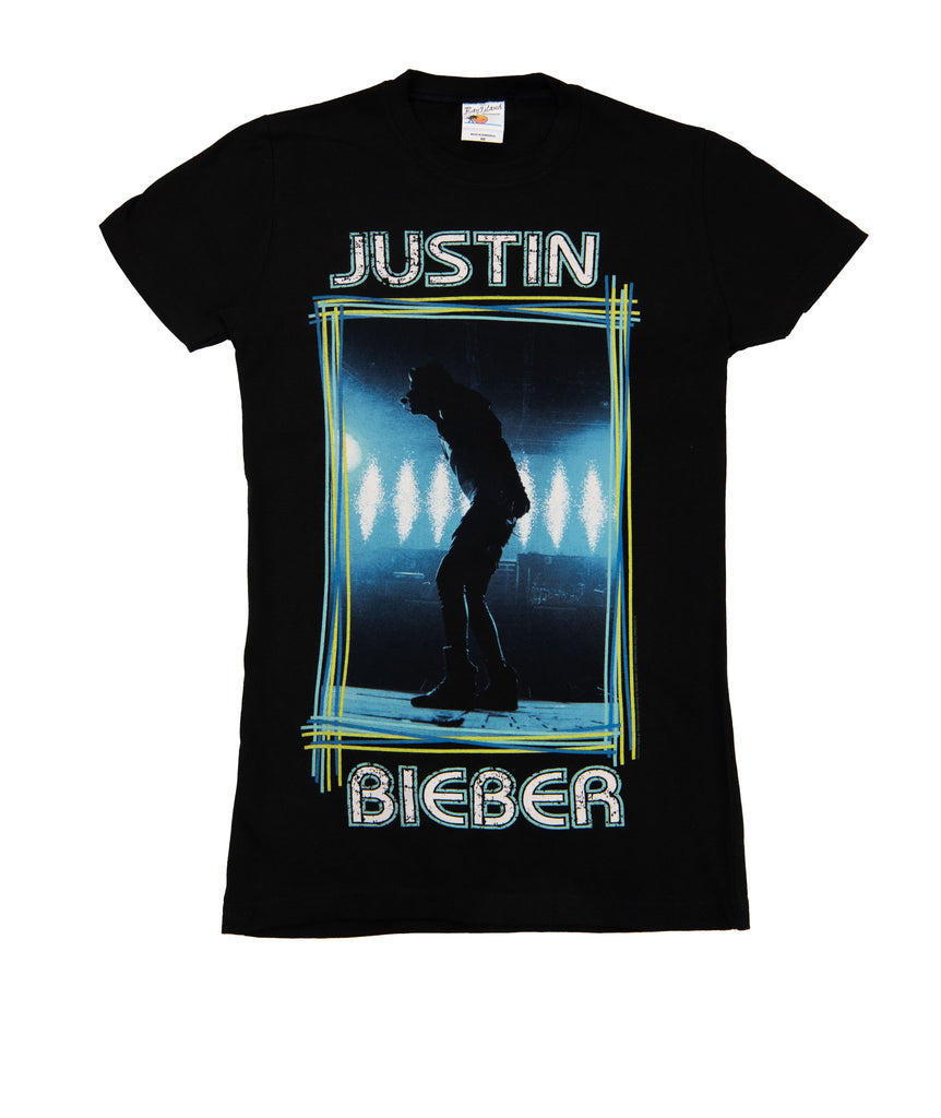 Justin Bieber Blue Live Photo Tee Womens Casual Tops Frankie's Exclusives   