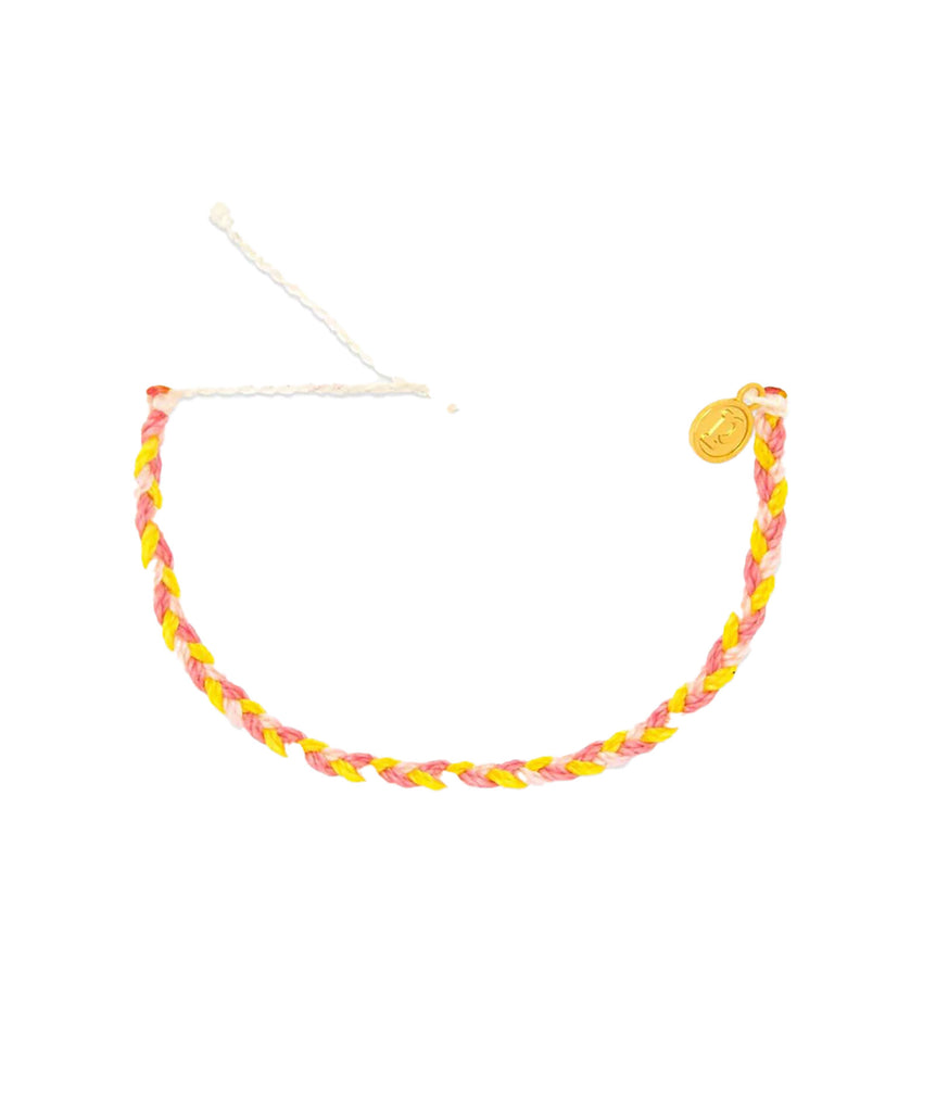 Pura Vida Mini Braided Bracelet Accessories Pura Vida Blushing Lemonade  