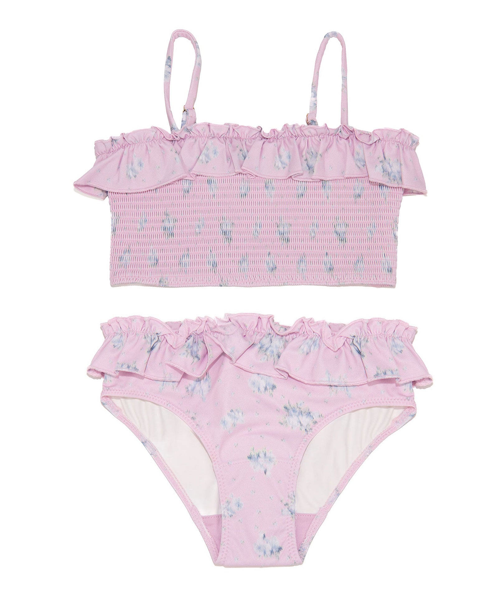 Love Shack Fancy Girls Penni Bikini Lilac Ice Accessories Love Shack Fancy Floral Y/5