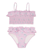 Love Shack Fancy Girls Penni Bikini Lilac Ice Accessories Love Shack Fancy Floral Y/5