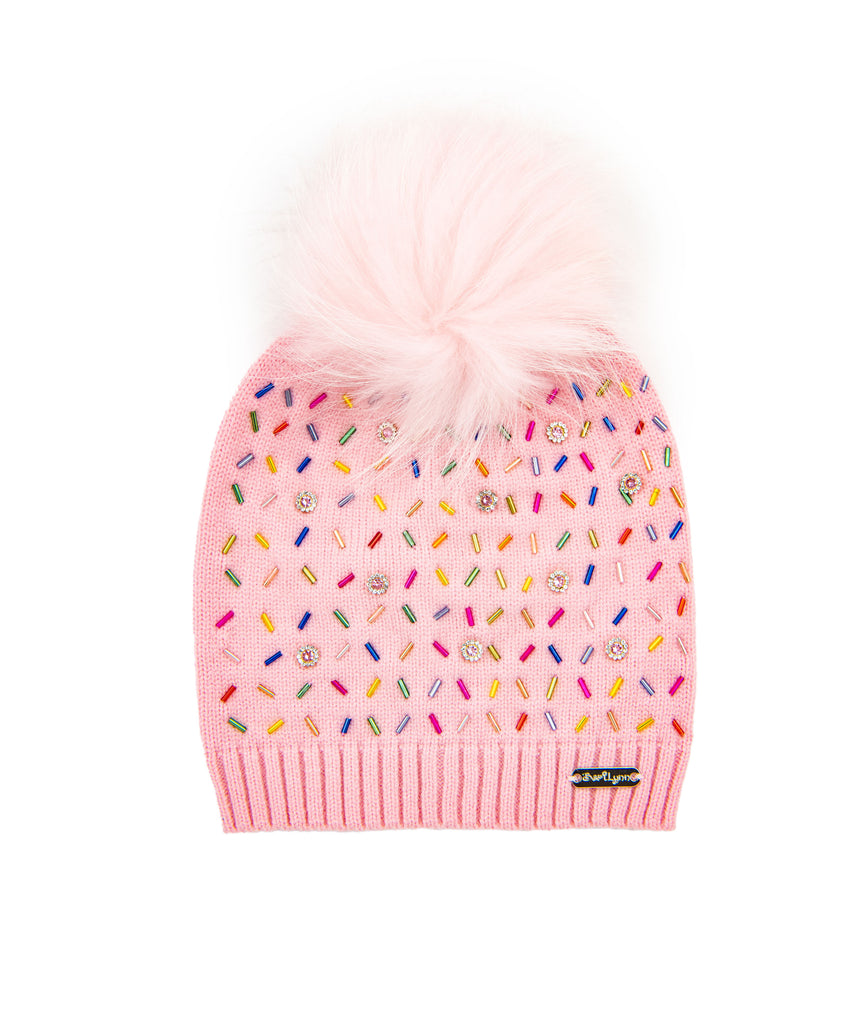 Bari Lynn Sprinkle Winter Hat Accessories Bari Lynn Light Pink One Size Fits Most (Y/7-Y/14) 