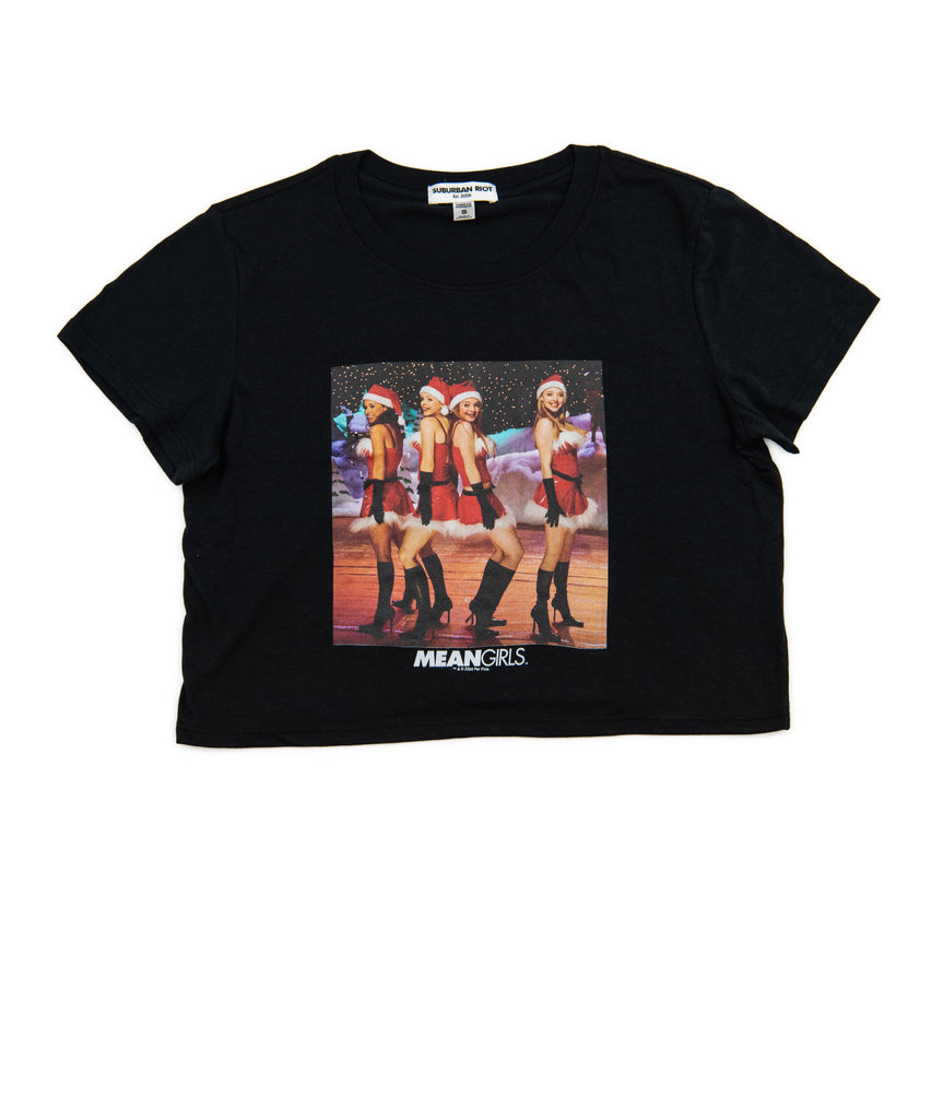 Sub_Urban Riot Women Mean Girls Christmas Crop Tee Womens Casual Tops Sub_Urban Riot   