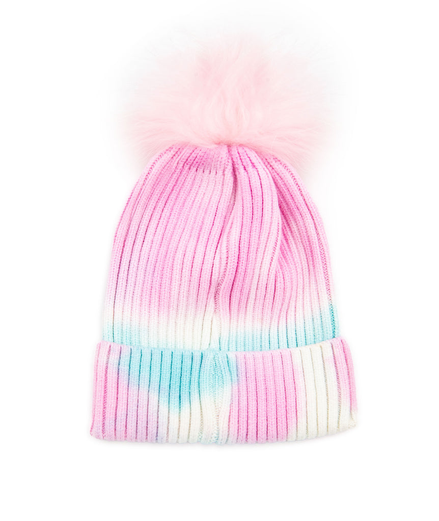 Bari Lynn Smiley Cotton Candy Winter Hat Accessories Bari Lynn   